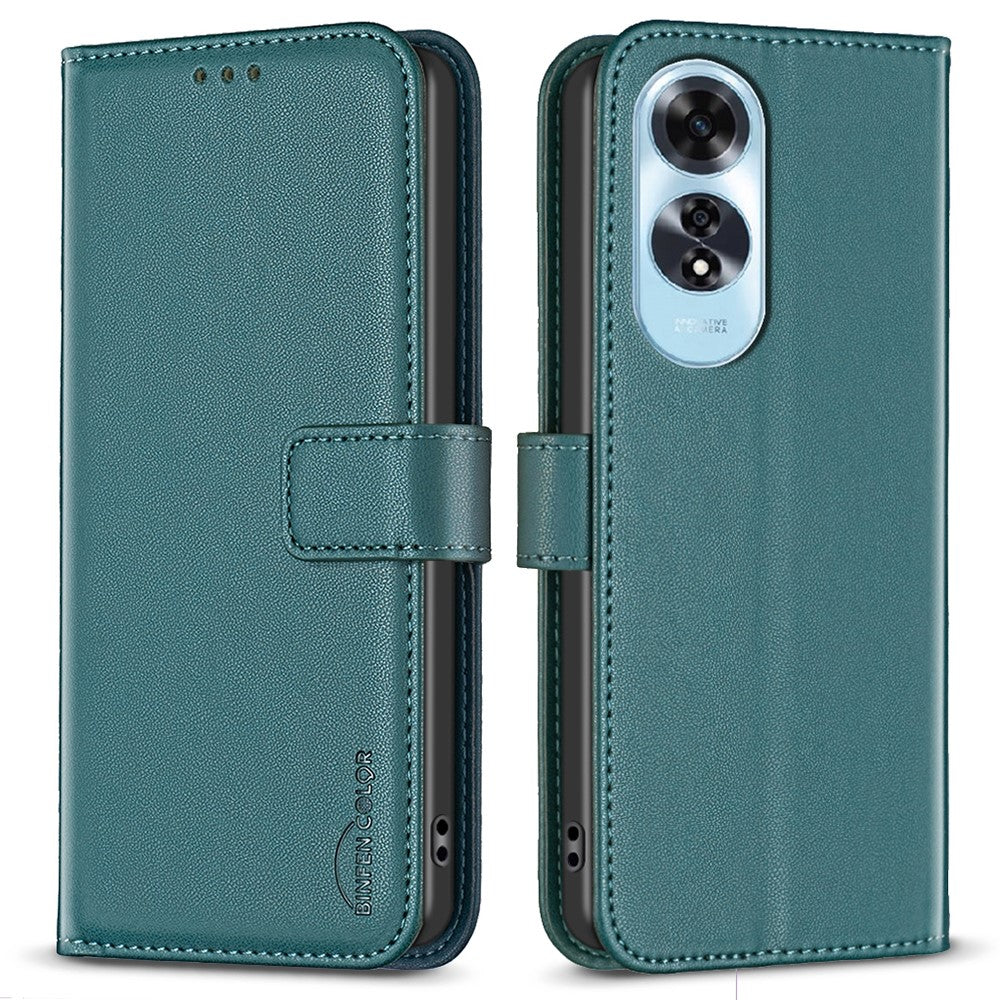 BINFEN COLOR BF17 For Oppo A60 4G Case Leather Wallet Cover Mobile Accessories