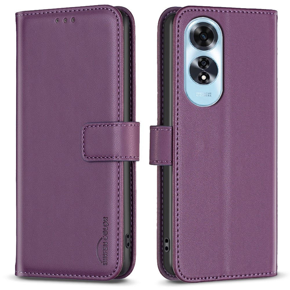 BINFEN COLOR BF17 For Oppo A60 4G Case Leather Wallet Cover Mobile Accessories