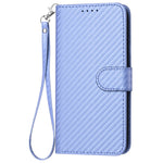 YX0070 Til iPhone 15 Pro Max Wallet Case Carbon Fiber Tekstur Læder Telefoncover
