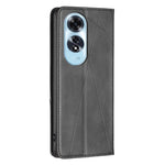 For Oppo A60 4G Case Shockproof PU Leather Rhombus Phone Cover with Card Slots