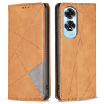 For Oppo A60 4G Case Shockproof PU Leather Rhombus Phone Cover with Card Slots