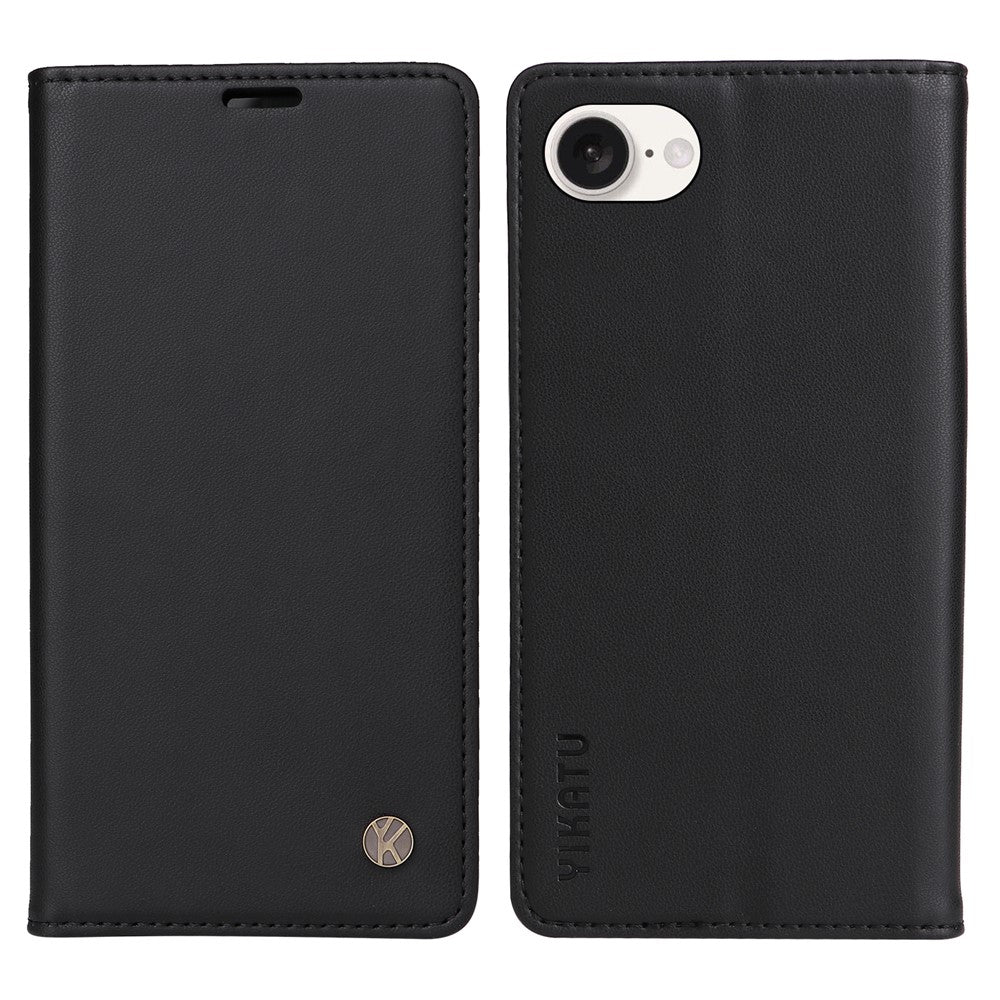 YIKATU YK-001 For iPhone 17e / 16e Case Stand Wallet PU Leather Phone Cover