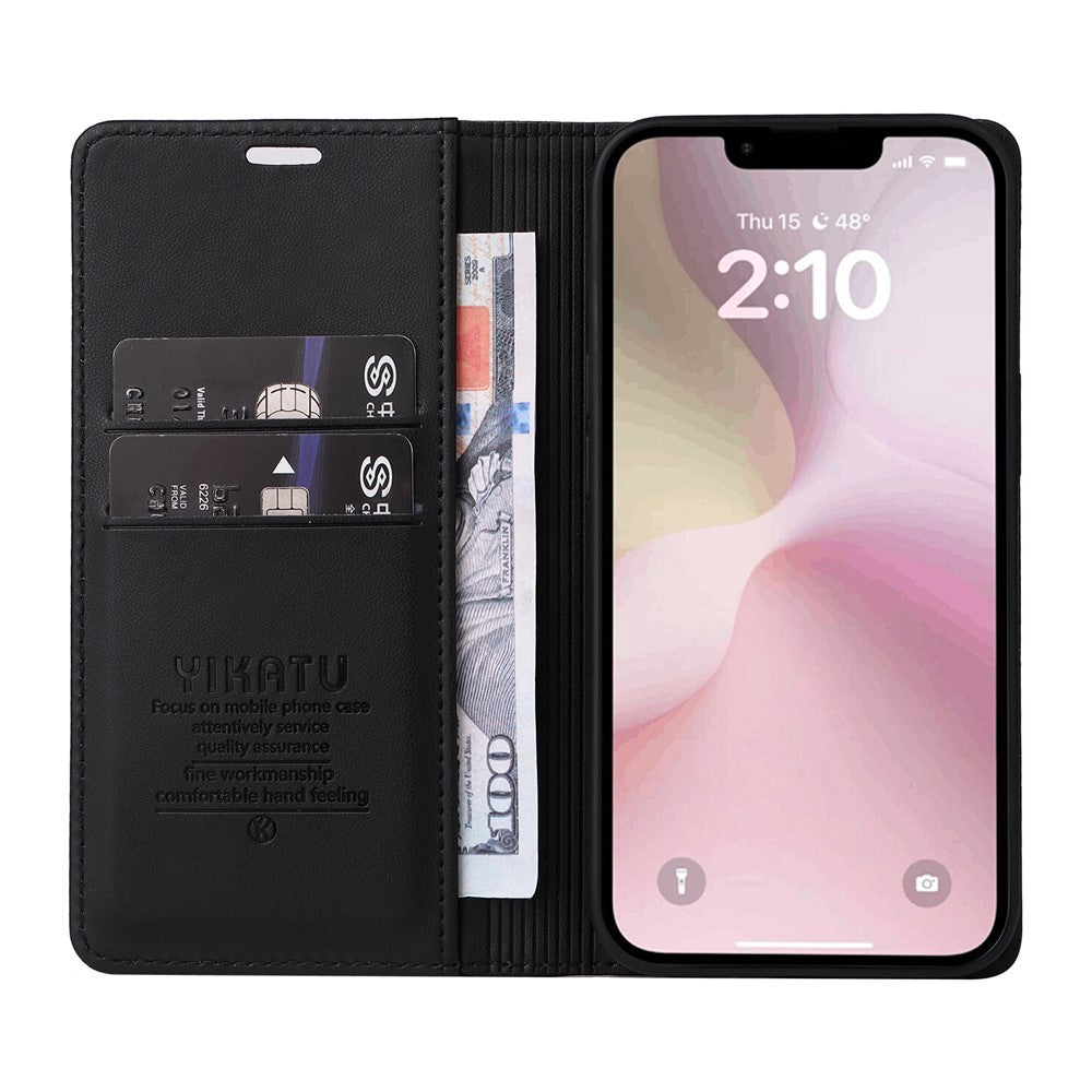 YIKATU YK-001 For iPhone 17e / 16e Case Stand Wallet PU Leather Phone Cover