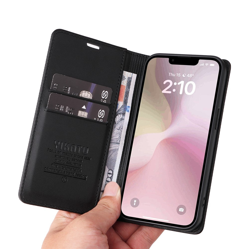 YIKATU YK-001 For iPhone 17e / 16e Case Stand Wallet PU Leather Phone Cover