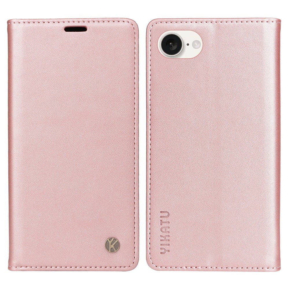 YIKATU YK-001 For iPhone 17e / 16e Case Stand Wallet PU Leather Phone Cover