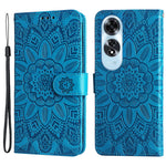 For Oppo A60 4G Case Sunflower Leather Flip Cover Card Holder Stand Cell Accessories
