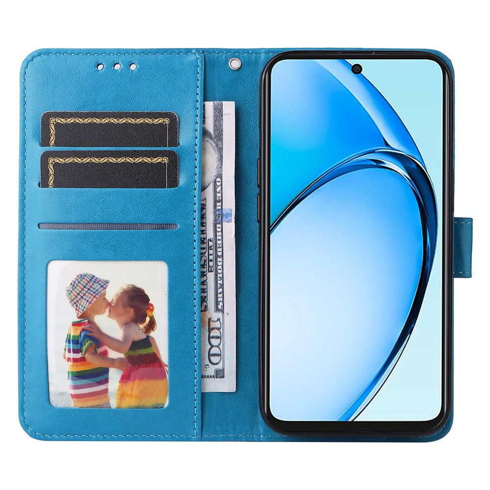 For Oppo A60 4G Case Sunflower Leather Flip Cover Card Holder Stand Cell Accessories