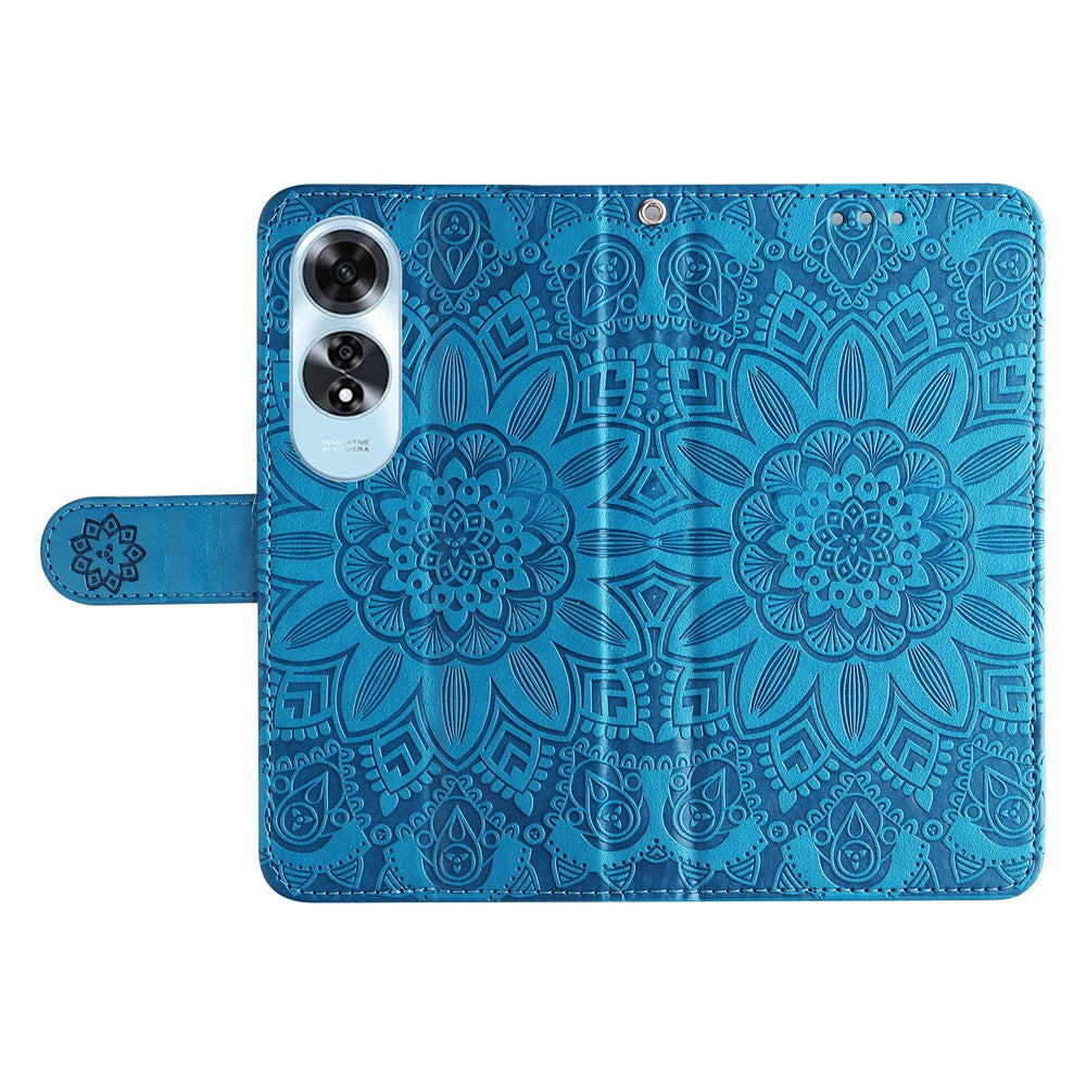 For Oppo A60 4G Case Sunflower Leather Flip Cover Card Holder Stand Cell Accessories
