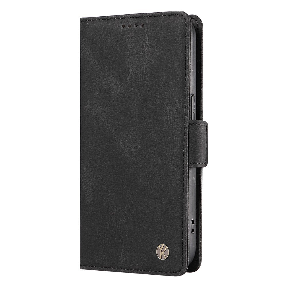 YIKATU YK-005 For iPhone 17e / 16e Case Skin-Touch Leather Stand Card Slots Phone Cover