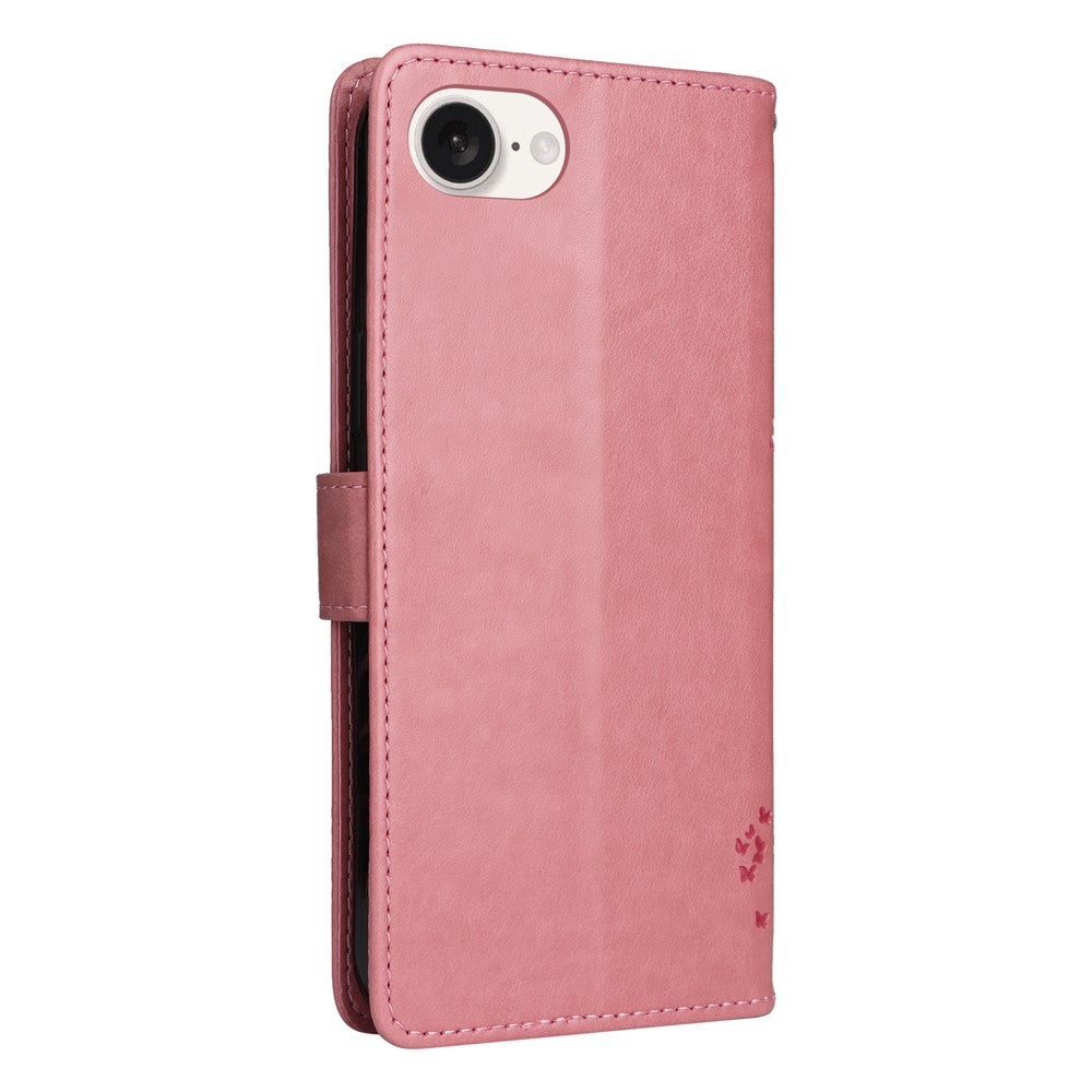 For iPhone 17th / 16th Phone Case with Stand Cat Tree Pattern Leather Wallet Mobile Cover
