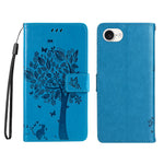 For iPhone 17th / 16th Phone Case with Stand Cat Tree Pattern Leather Wallet Mobile Cover
