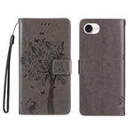 For iPhone 17th / 16th Phone Case with Stand Cat Tree Pattern Leather Wallet Mobile Cover