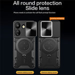 For Xiaomi Redmi 13C 4G / Poco C65 4G Case Slide Camera Lid TPU+PC Hybrid Phone Cover with Kickstand