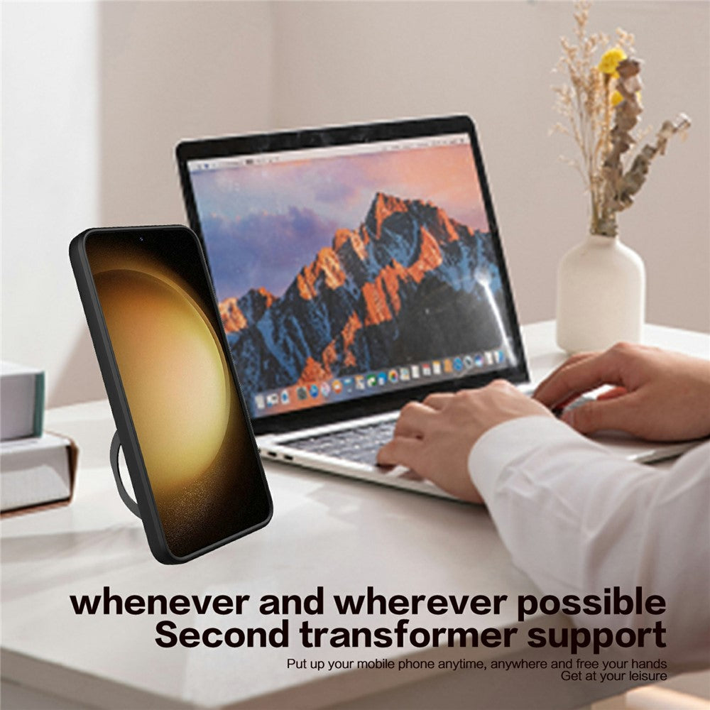 For Xiaomi Redmi Note 12S 4G Case Anti-Drop TPU+PC Phone Cover with Kickstand, Slide Lens Lid
