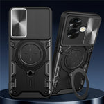 For Oppo A79 5G / A2 5G Case Sliding Camshield TPU+PC Shockproof Phone Cover with Kickstand