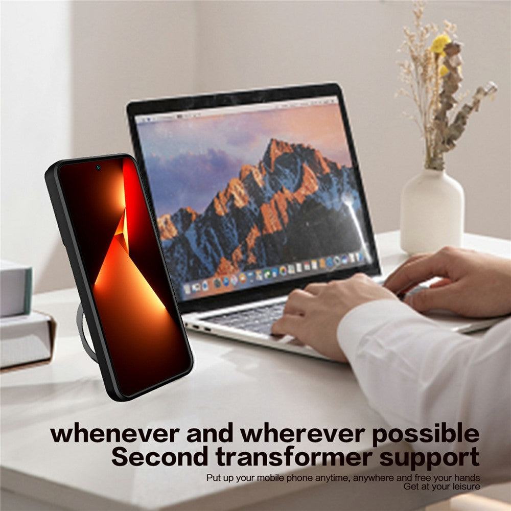 For Oppo A79 5G / A2 5G Case Sliding Camshield TPU+PC Shockproof Phone Cover with Kickstand