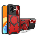 For Oppo A79 5G / A2 5G Case Sliding Camshield TPU+PC Shockproof Phone Cover with Kickstand