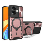 For Oppo A79 5G / A2 5G Case Sliding Camshield TPU+PC Shockproof Phone Cover with Kickstand