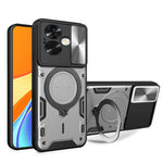 For Oppo A79 5G / A2 5G Case Sliding Camshield TPU+PC Shockproof Phone Cover with Kickstand