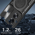 For Oppo A58 4G Case Sliding Camshield Kickstand TPU+PC Impact-Resistant Phone Cover