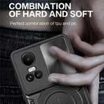 For Oppo Reno10 5G (Global) / Reno10 Pro 5G (Global) Case TPU+PC Phone Cases with Kickstand, Slide Lens Window