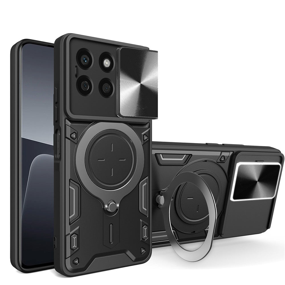 For Honor X8b 4G Cover TPU+PC Ring Kickstand Telefoncover Understøtter Magnetisk Bilholder