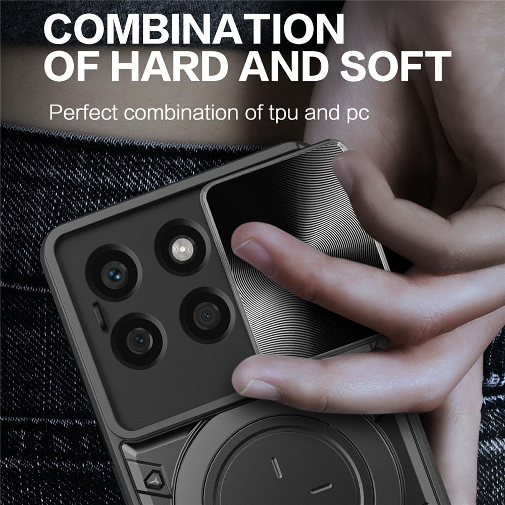 For Honor X8b 4G Cover TPU+PC Ring Kickstand Telefoncover Understøtter Magnetisk Bilholder