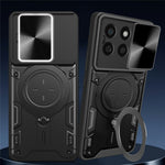 For Honor X8b 4G Cover TPU+PC Ring Kickstand Telefoncover Understøtter Magnetisk Bilholder