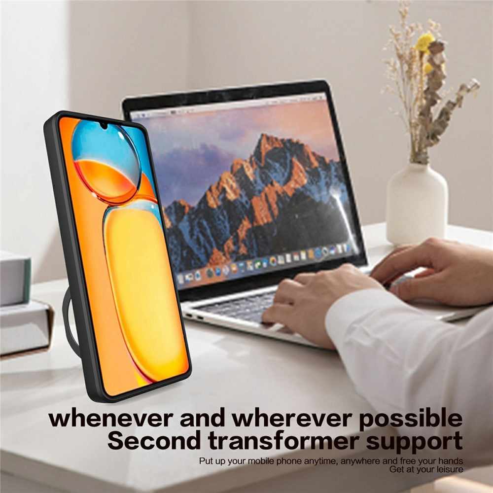 For Honor X8b 4G Cover TPU+PC Ring Kickstand Telefoncover Understøtter Magnetisk Bilholder