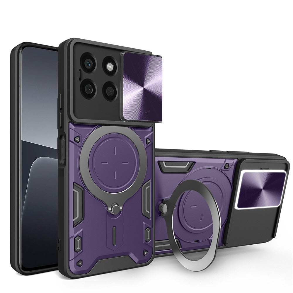 For Honor X8b 4G Cover TPU+PC Ring Kickstand Telefoncover Understøtter Magnetisk Bilholder