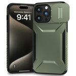 Til iPhone 15 Pro Cover TPU+PC Anti-skrid Telefoncover Skydelinse Faldsbeskyttelse