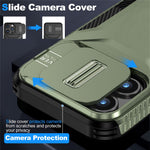 Til iPhone 15 Pro Cover TPU+PC Anti-skrid Telefoncover Skydelinse Faldsbeskyttelse