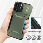 Til iPhone 15 Pro Cover TPU+PC Anti-skrid Telefoncover Skydelinse Faldsbeskyttelse