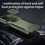 Til iPhone 15 Pro Cover TPU+PC Anti-skrid Telefoncover Skydelinse Faldsbeskyttelse