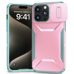 Til iPhone 15 Pro Cover TPU+PC Anti-skrid Telefoncover Skydelinse Faldsbeskyttelse