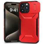Til iPhone 15 Pro Cover TPU+PC Anti-skrid Telefoncover Skydelinse Faldsbeskyttelse