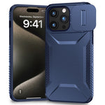 Til iPhone 15 Pro Cover TPU+PC Anti-skrid Telefoncover Skydelinse Faldsbeskyttelse