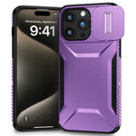Til iPhone 15 Pro Cover TPU+PC Anti-skrid Telefoncover Skydelinse Faldsbeskyttelse