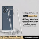 IMAK För Motorola G96 5G / Edge 50 Fusion 5G Genomskinligt Skal Fallsäker Airbag TPU Mobilmobil Baksida