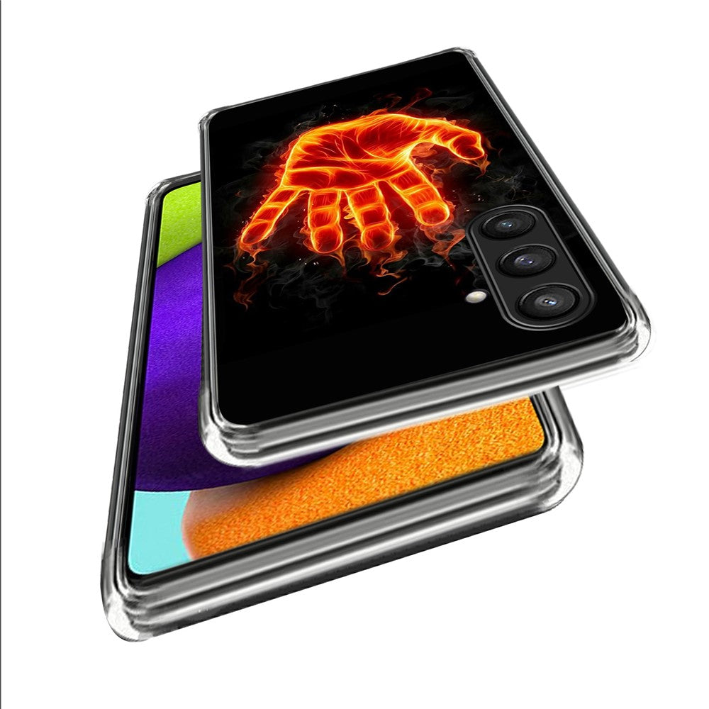 Til Samsung Galaxy A25 5G (Global) (161,0 X 76,5 X 8,3 mm) TPU-cover med mønsterprint Stødabsorberende bagcover