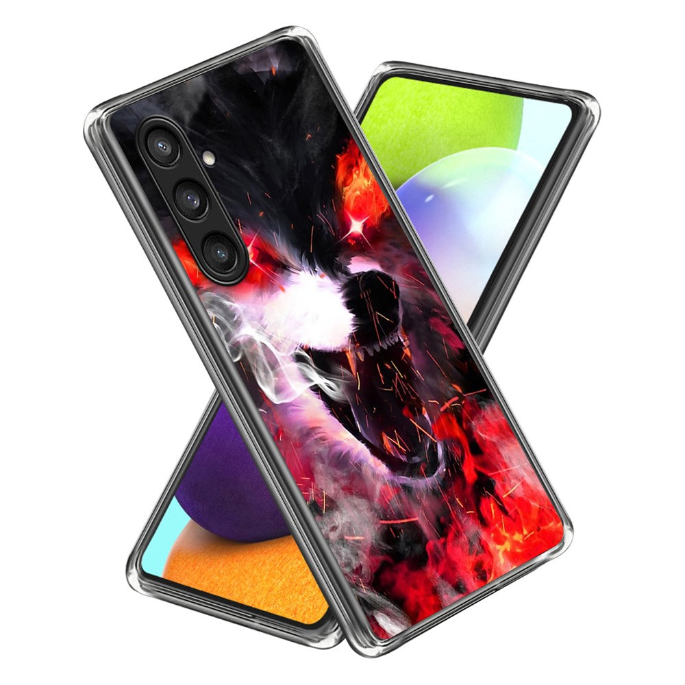 Til Samsung Galaxy A25 5G (Global) (161,0 X 76,5 X 8,3 mm) TPU-cover med mønsterprint Stødabsorberende bagcover