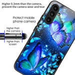 For Samsung Galaxy A24 4G (162.1 X 77.6 X 8.3mm) Back Protector Case TPU+Tempered Glass Phone Cover