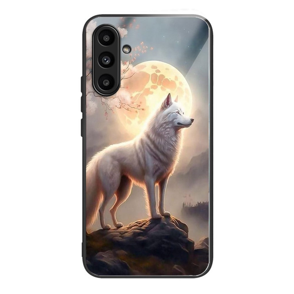 For Samsung Galaxy A24 4G (162.1 X 77.6 X 8.3mm) Back Protector Case TPU+Tempered Glass Phone Cover