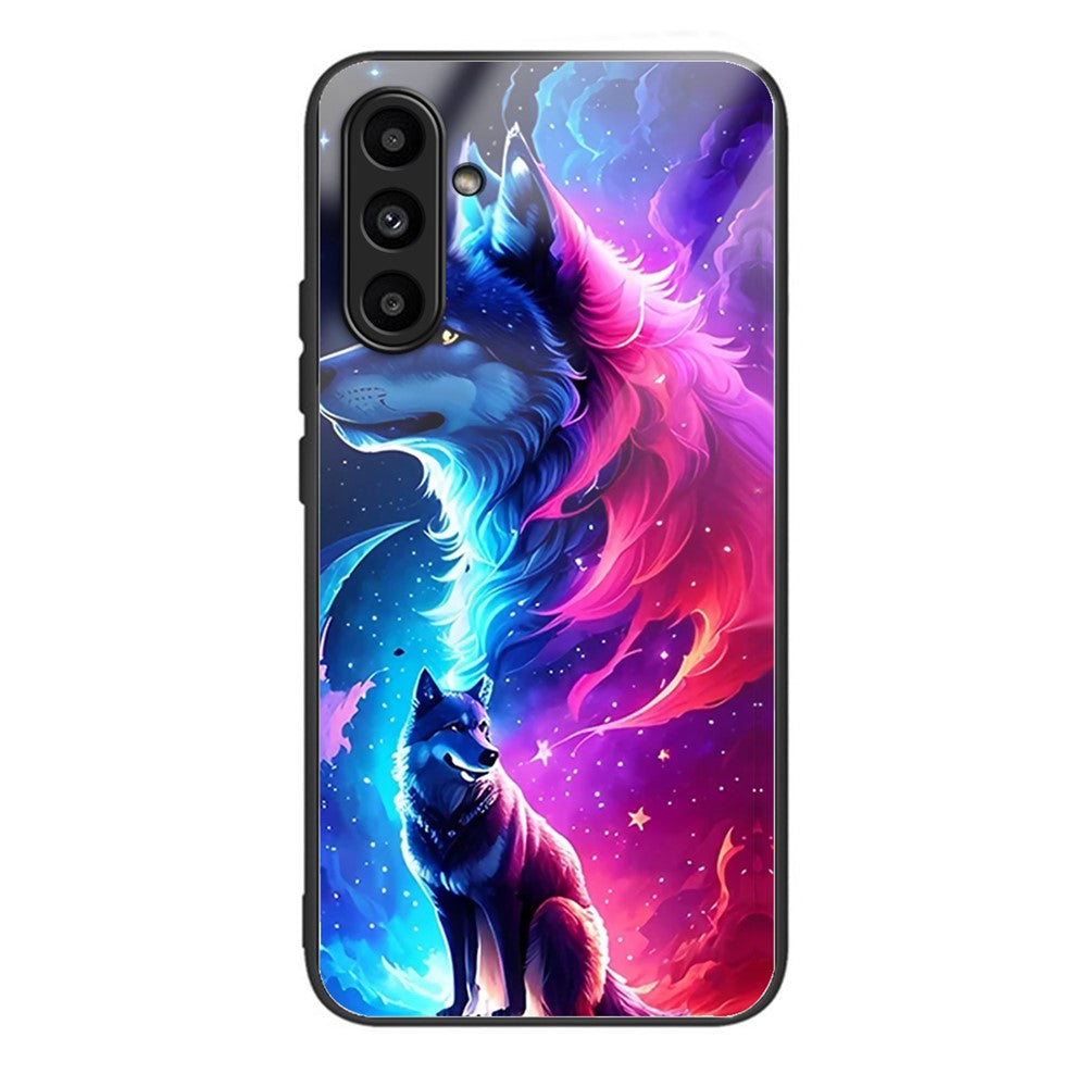 For Samsung Galaxy A24 4G (162.1 X 77.6 X 8.3mm) Back Protector Case TPU+Tempered Glass Phone Cover