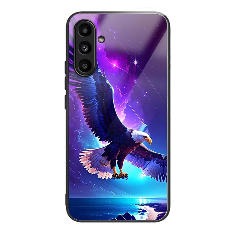 For Samsung Galaxy A24 4G (162.1 X 77.6 X 8.3mm) Back Protector Case TPU+Tempered Glass Phone Cover