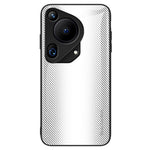Huawei Pura 70 Ultra-skal i härdat glas + TPU-fodral i kolfiberstruktur