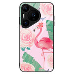 For Huawei Pura 70 Case Tempered Glass +PC+TPU Pattern Printing Mobile Phone Cover