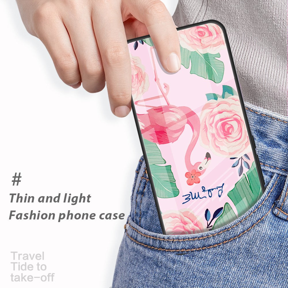 For Huawei Pura 70 Case Tempered Glass +PC+TPU Pattern Printing Mobile Phone Cover