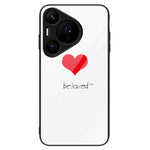 For Huawei Pura 70 Case Tempered Glass +PC+TPU Pattern Printing Mobile Phone Cover