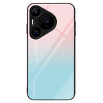 For Huawei Pura 70 Case Tempered Glass +PC+TPU Pattern Printing Mobile Phone Cover